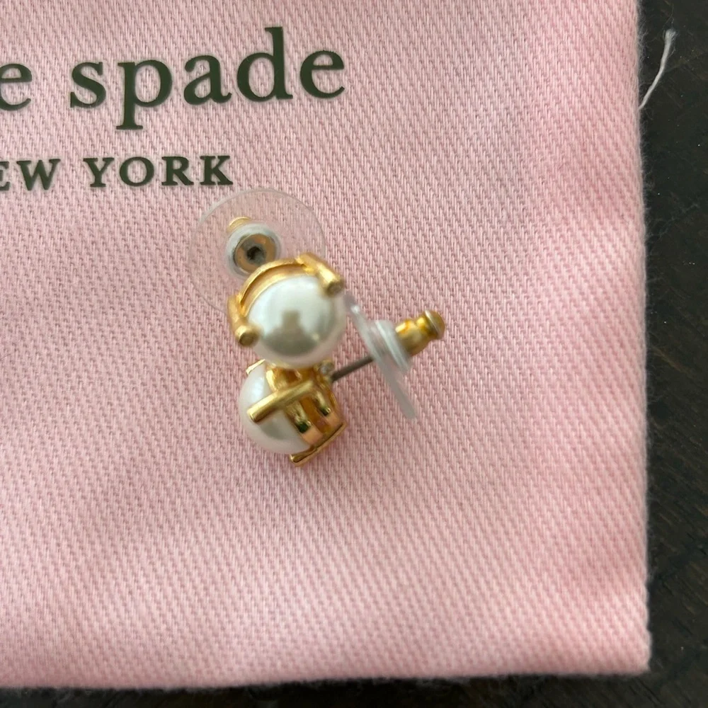 Kate Spade Kids Gold and Pearl Earrings - Picture 4 of 5